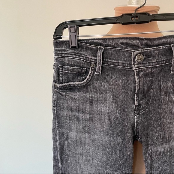Citizens Of Humanity Ava 142 Stretch Gray Raw Hem Low Waist Straight Leg Jean 27 - Picture 3 of 10